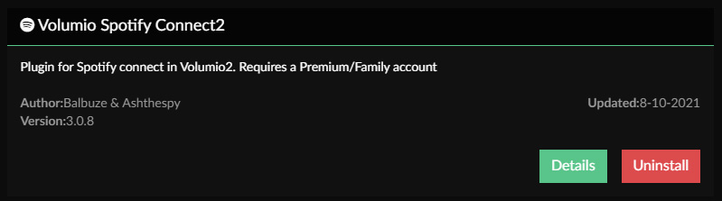 Volumio Spotify Connect2